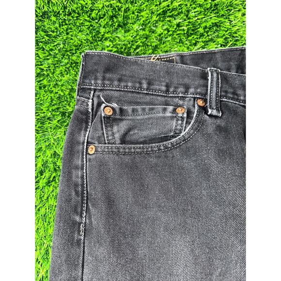 Vintage Levi's 501 Jeans Mens (Tag 33x30) Black Button Fly Straight Leg - Picture 4 of 13